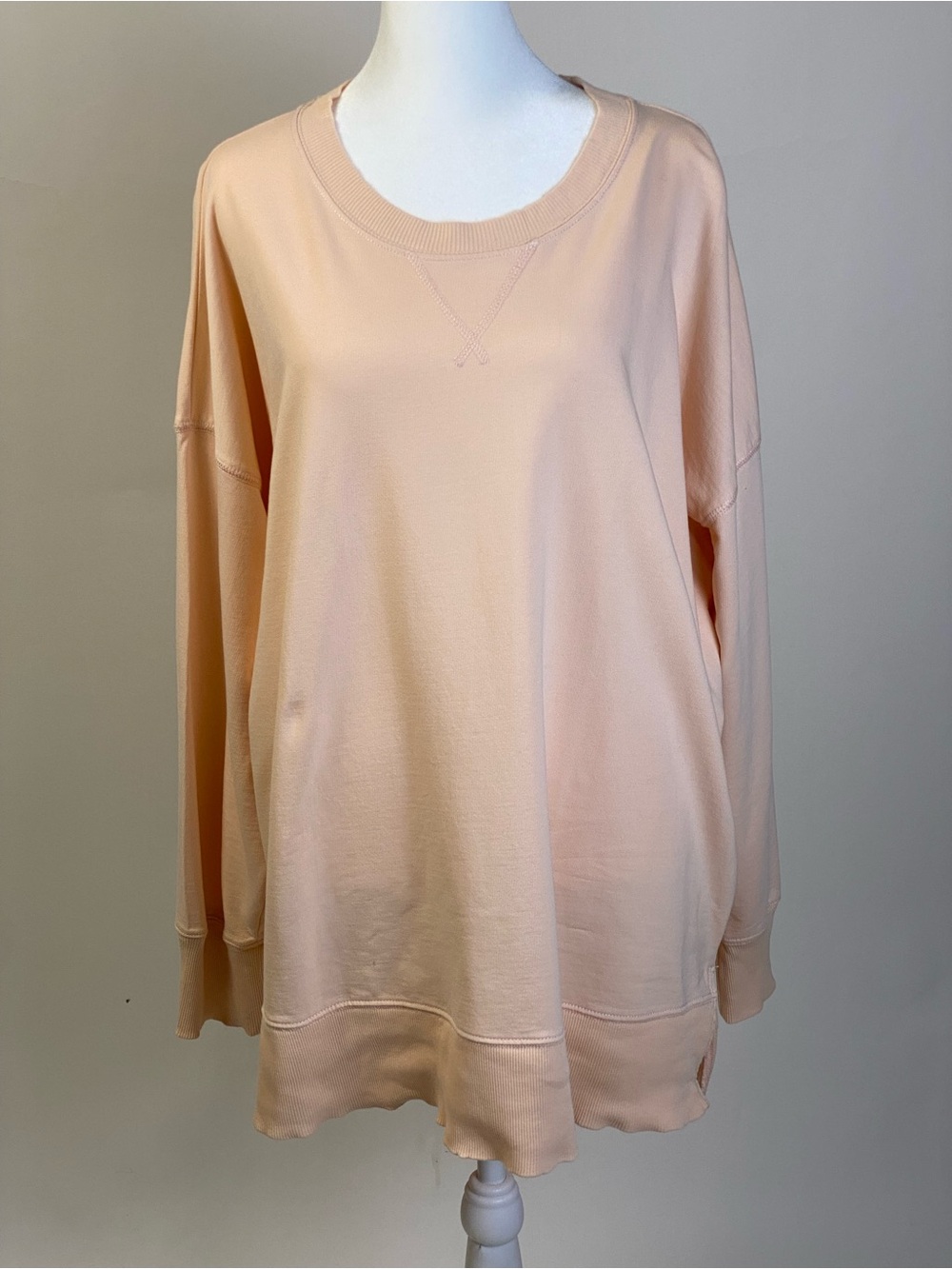 aerie Oversized Crewneck Sweatshirt - Light Peach